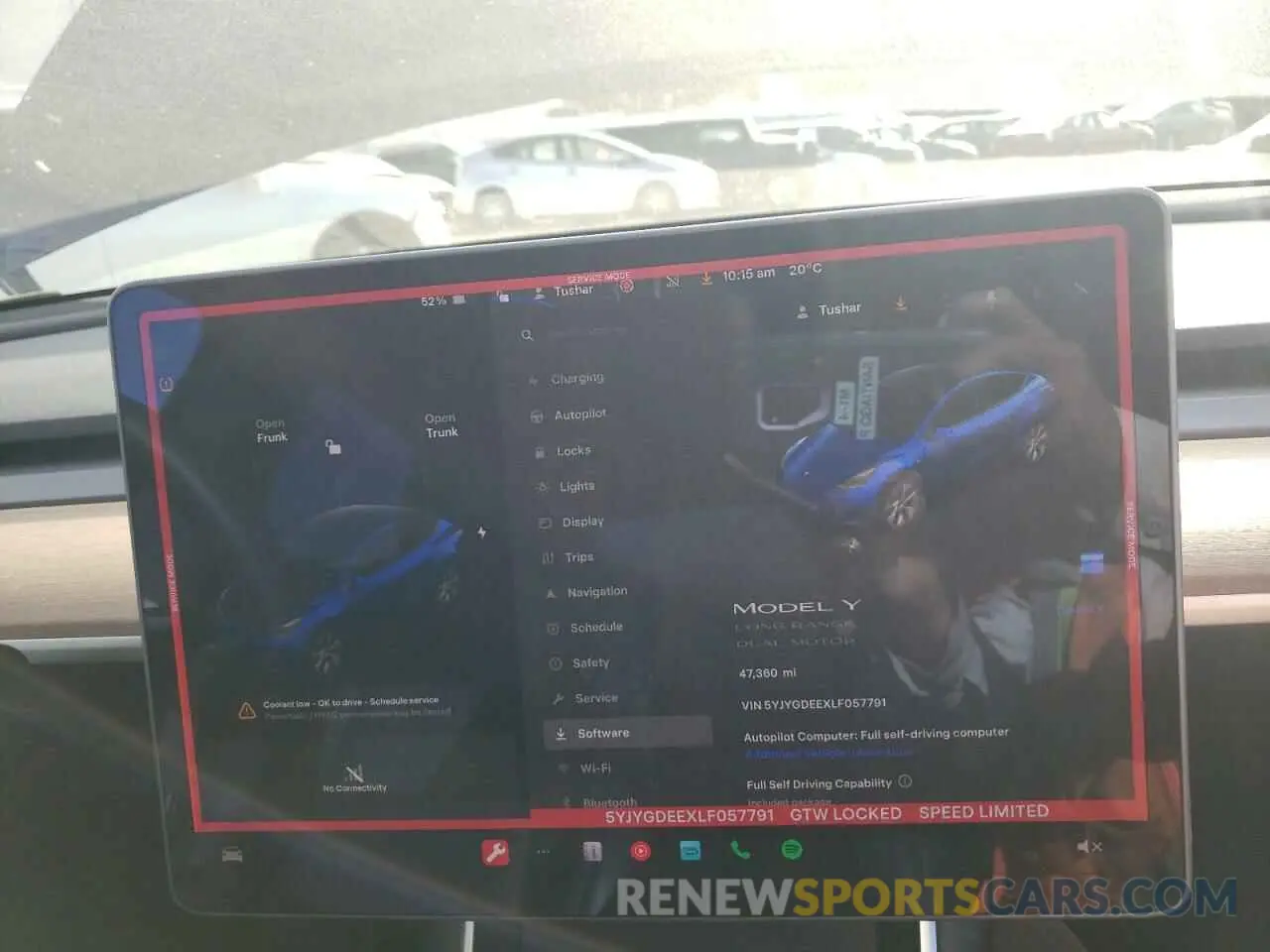 9 Photograph of a damaged car 5YJYGDEEXLF057791 TESLA MODEL Y 2020