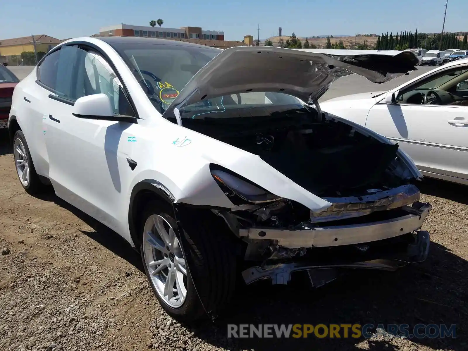 1 Photograph of a damaged car 5YJYGDEEXLF058942 TESLA MODEL Y 2020