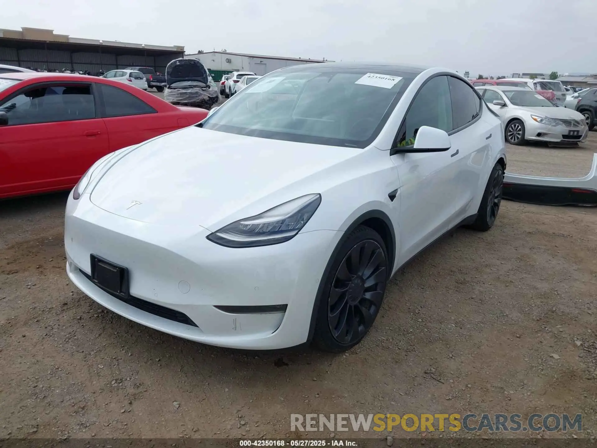 2 Photograph of a damaged car 5YJYGDEF0LF056397 TESLA MODEL Y 2020