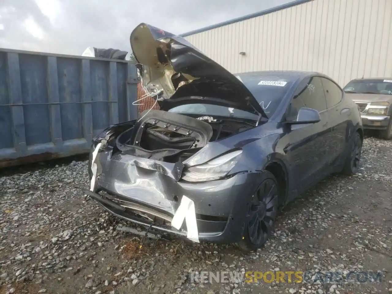 2 Photograph of a damaged car 5YJYGDEF1LF001411 TESLA MODEL Y 2020