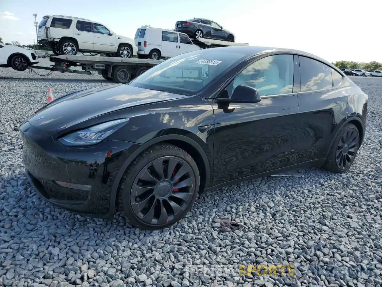 1 Photograph of a damaged car 5YJYGDEF1LF049782 TESLA MODEL Y 2020