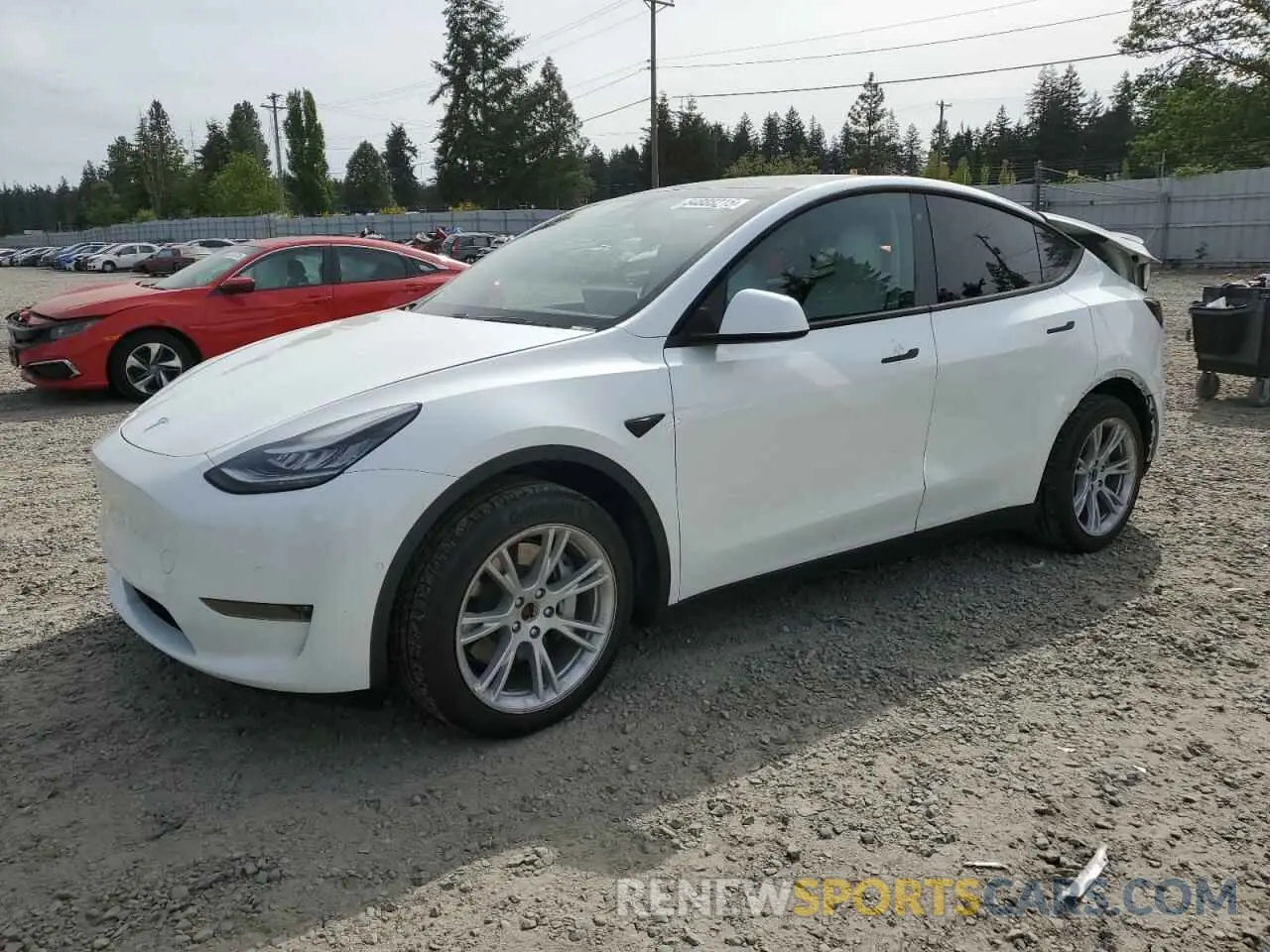 1 Photograph of a damaged car 5YJYGDEF2LF006357 TESLA MODEL Y 2020