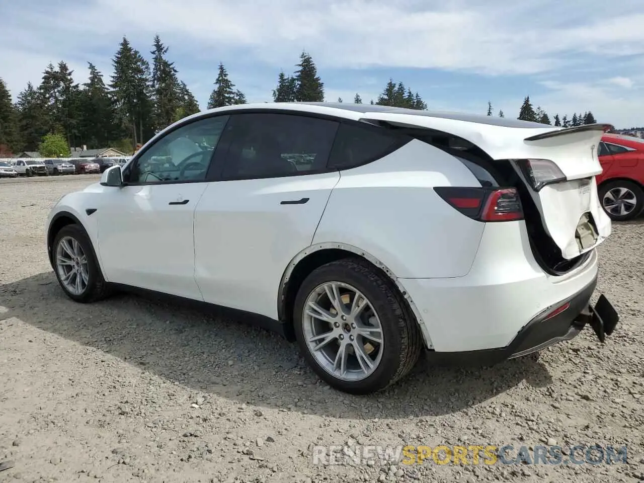 2 Photograph of a damaged car 5YJYGDEF2LF006357 TESLA MODEL Y 2020