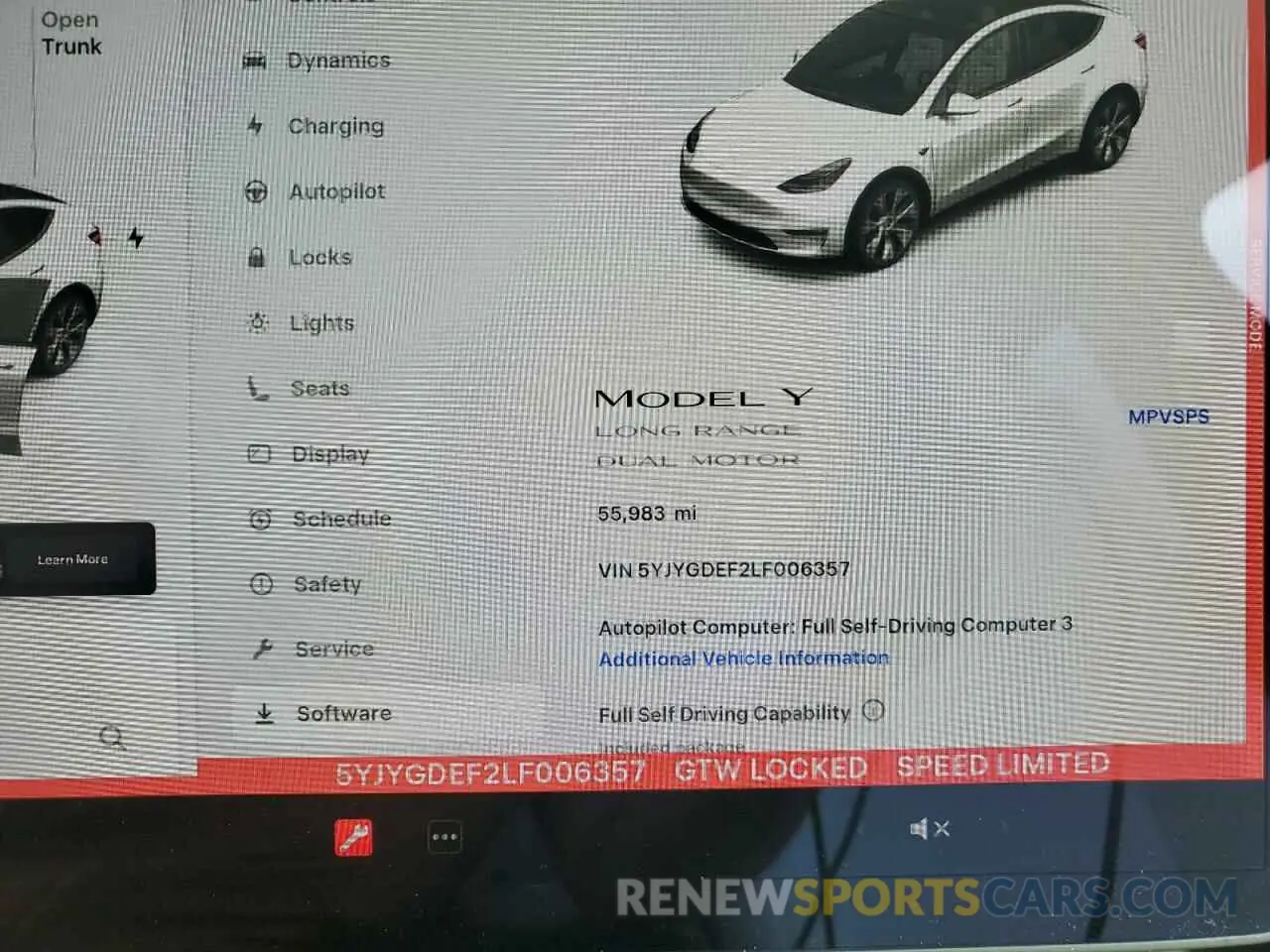 9 Photograph of a damaged car 5YJYGDEF2LF006357 TESLA MODEL Y 2020
