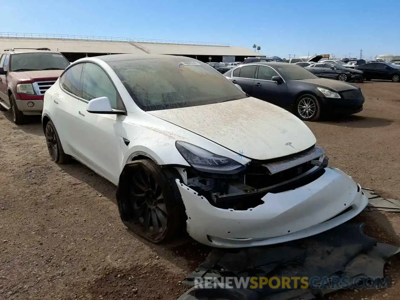 1 Photograph of a damaged car 5YJYGDEF2LF018556 TESLA MODEL Y 2020