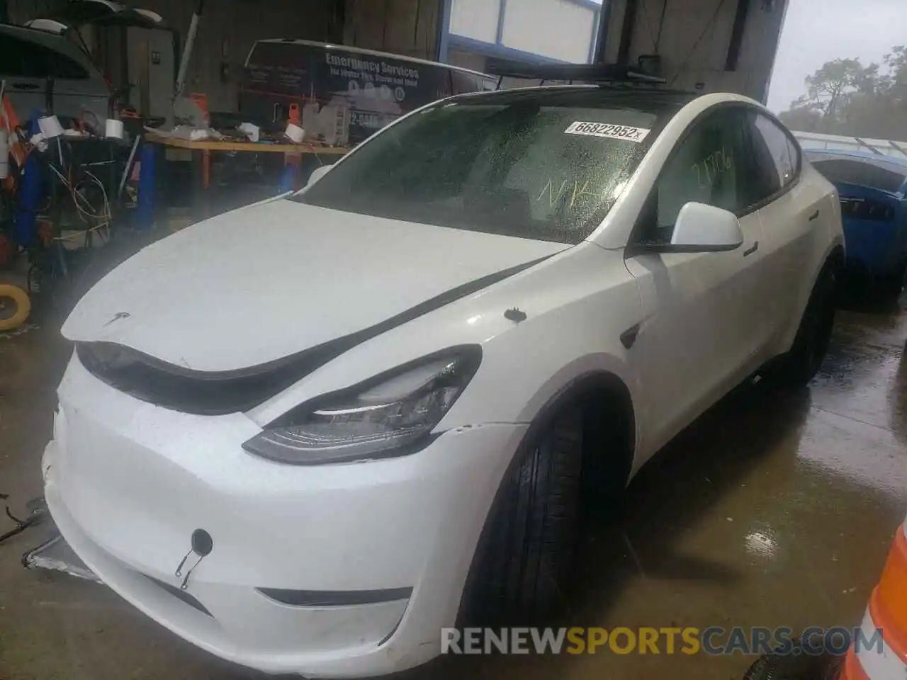 2 Photograph of a damaged car 5YJYGDEF2LF041738 TESLA MODEL Y 2020