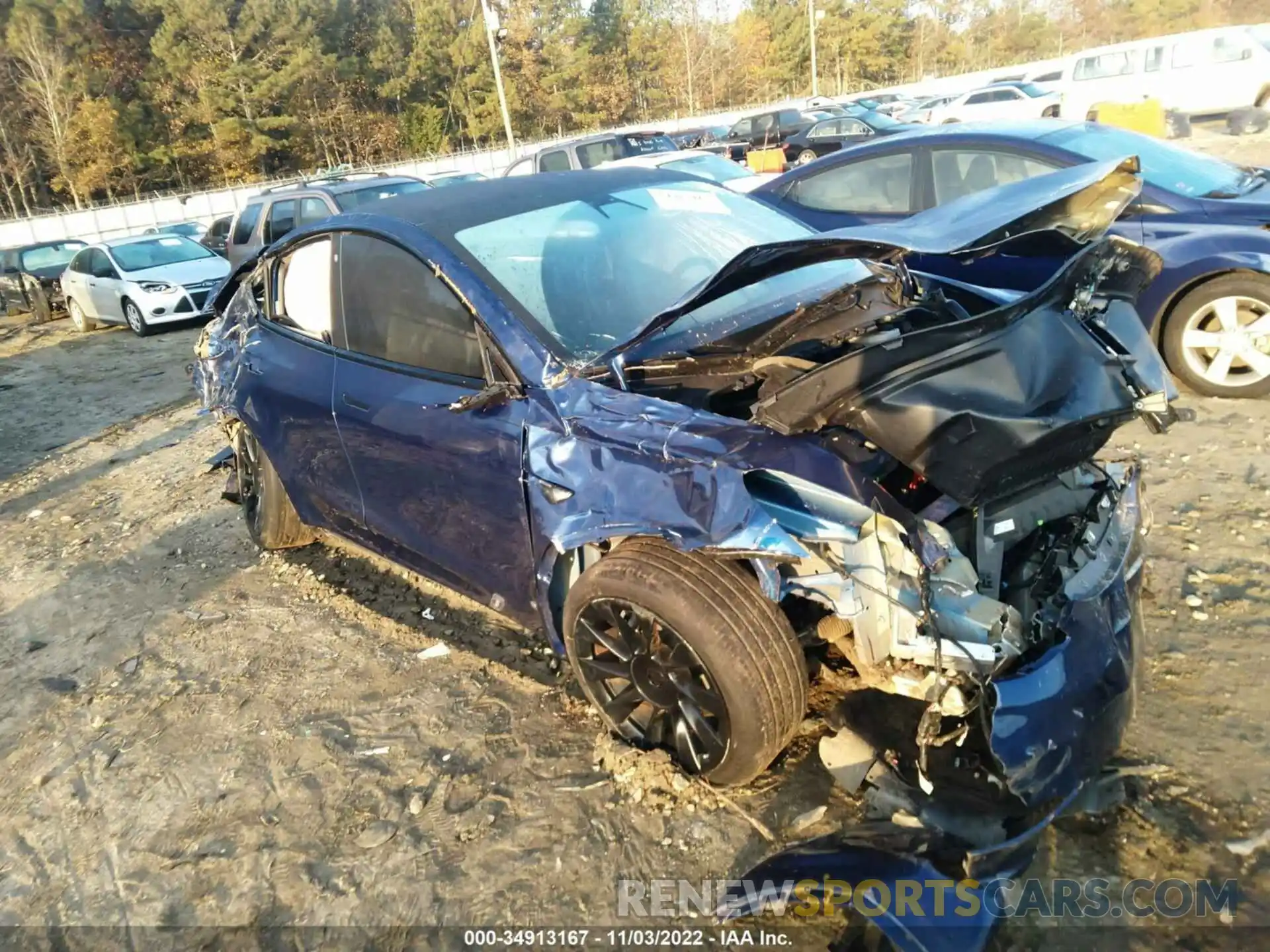 1 Photograph of a damaged car 5YJYGDEF3LF002138 TESLA MODEL Y 2020