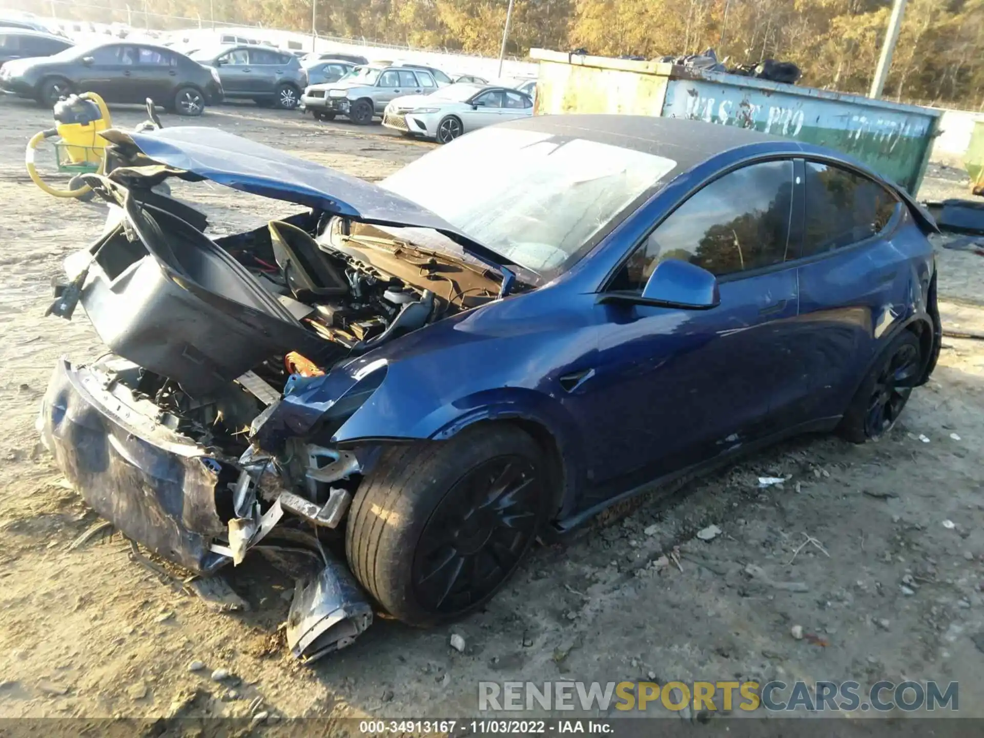 2 Photograph of a damaged car 5YJYGDEF3LF002138 TESLA MODEL Y 2020