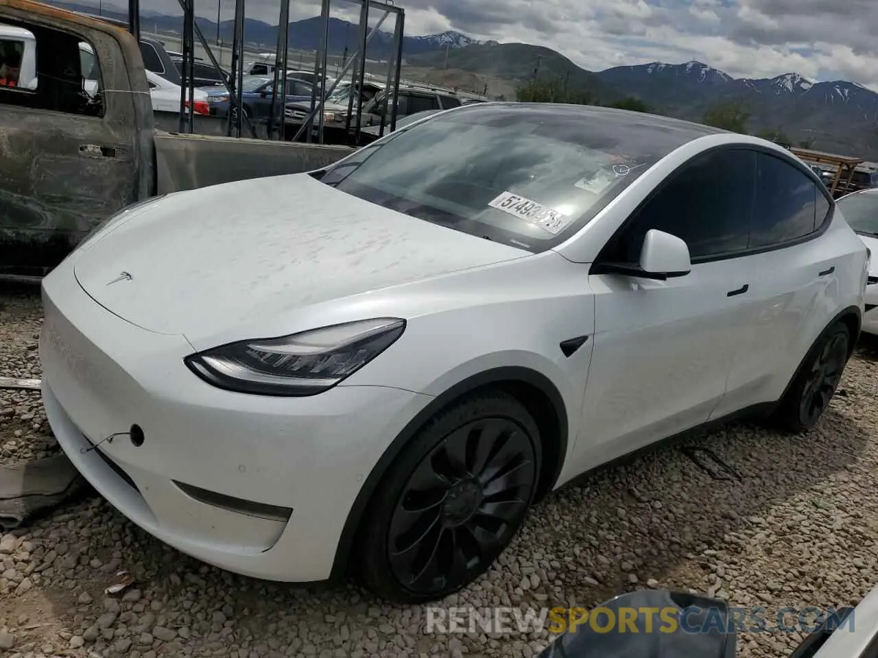 1 Photograph of a damaged car 5YJYGDEF3LF028061 TESLA MODEL Y 2020