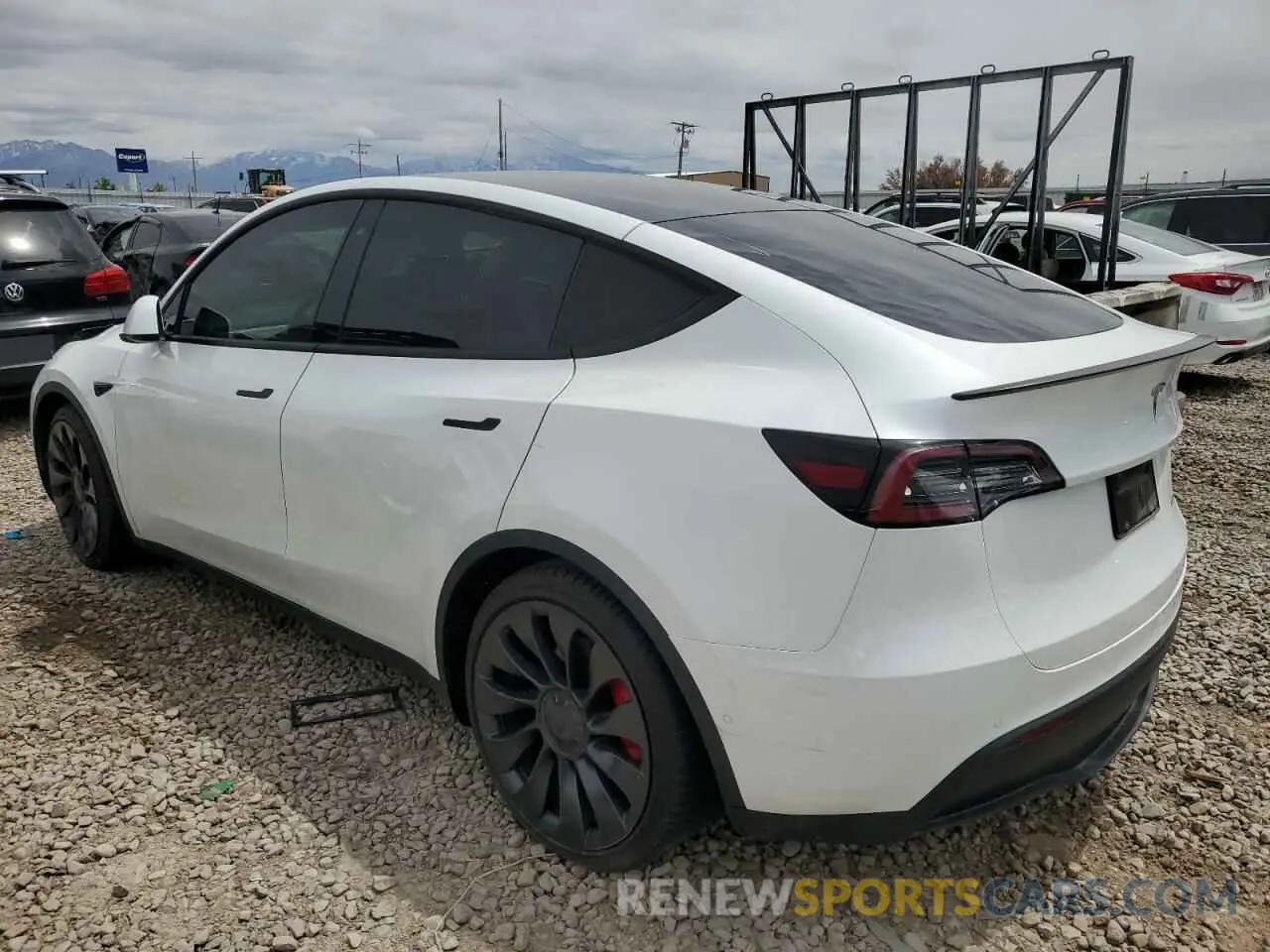 2 Photograph of a damaged car 5YJYGDEF3LF028061 TESLA MODEL Y 2020
