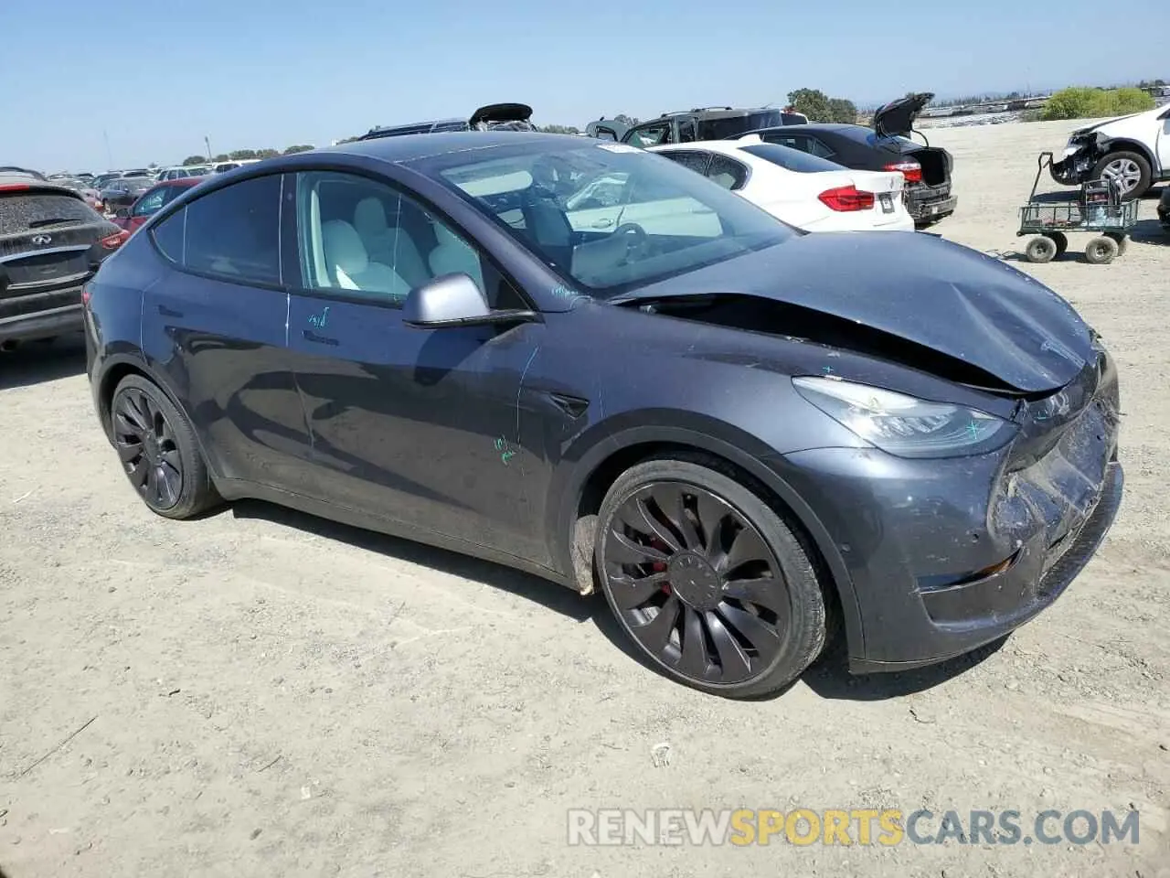 4 Photograph of a damaged car 5YJYGDEF3LF028190 TESLA MODEL Y 2020