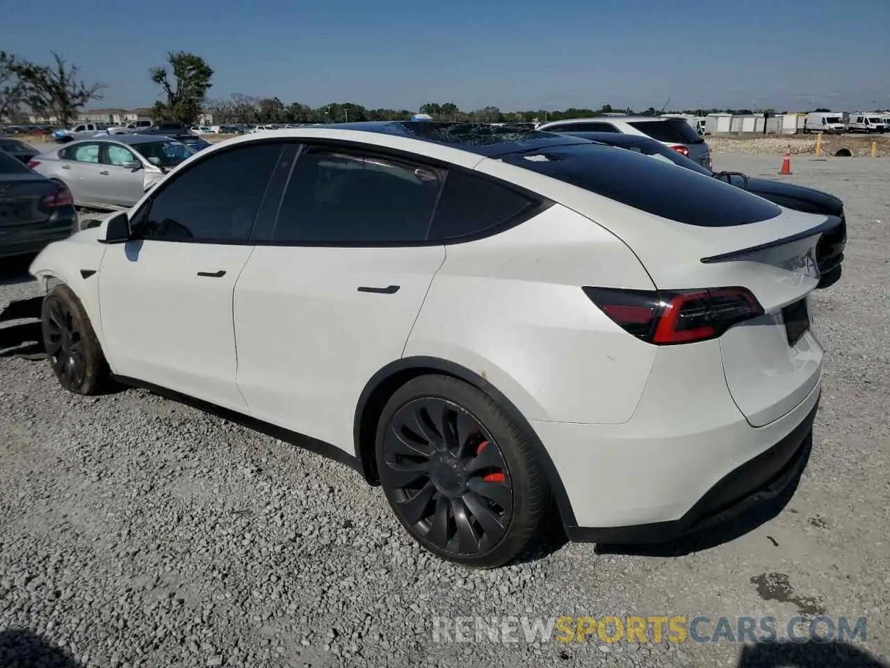 2 Photograph of a damaged car 5YJYGDEF3LF043238 TESLA MODEL Y 2020