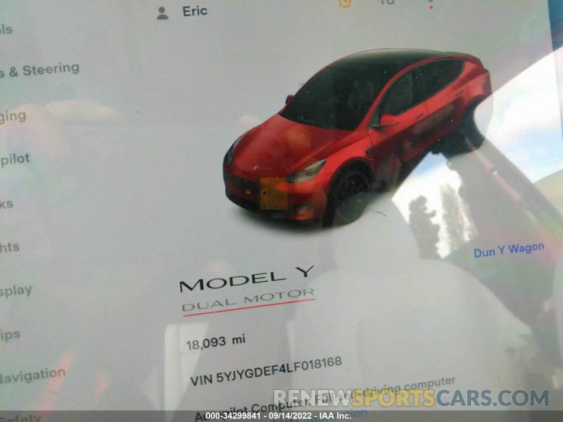 7 Photograph of a damaged car 5YJYGDEF4LF018168 TESLA MODEL Y 2020