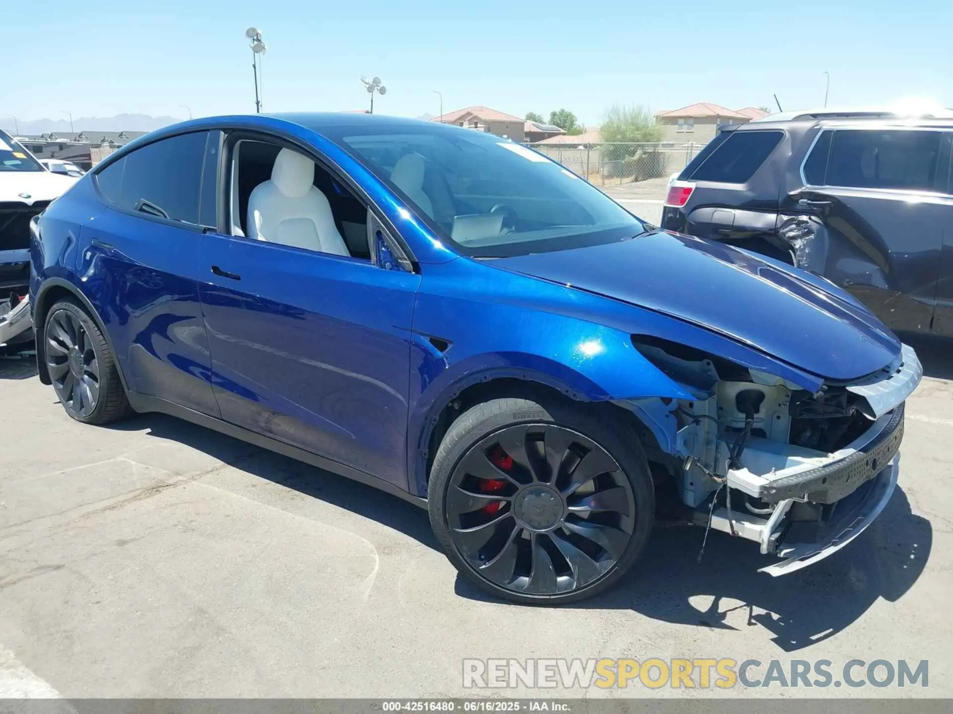 1 Photograph of a damaged car 5YJYGDEF4LF034418 TESLA MODEL Y 2020
