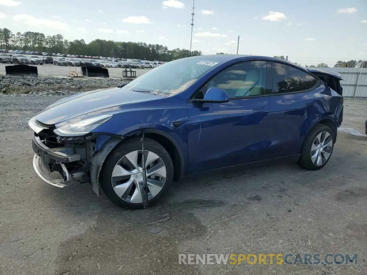 1 Photograph of a damaged car 5YJYGDEF5LF037702 TESLA MODEL Y 2020