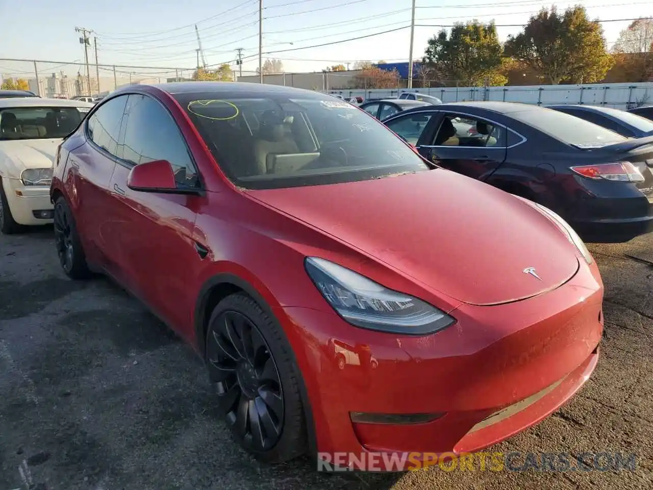 1 Photograph of a damaged car 5YJYGDEF6LF005101 TESLA MODEL Y 2020