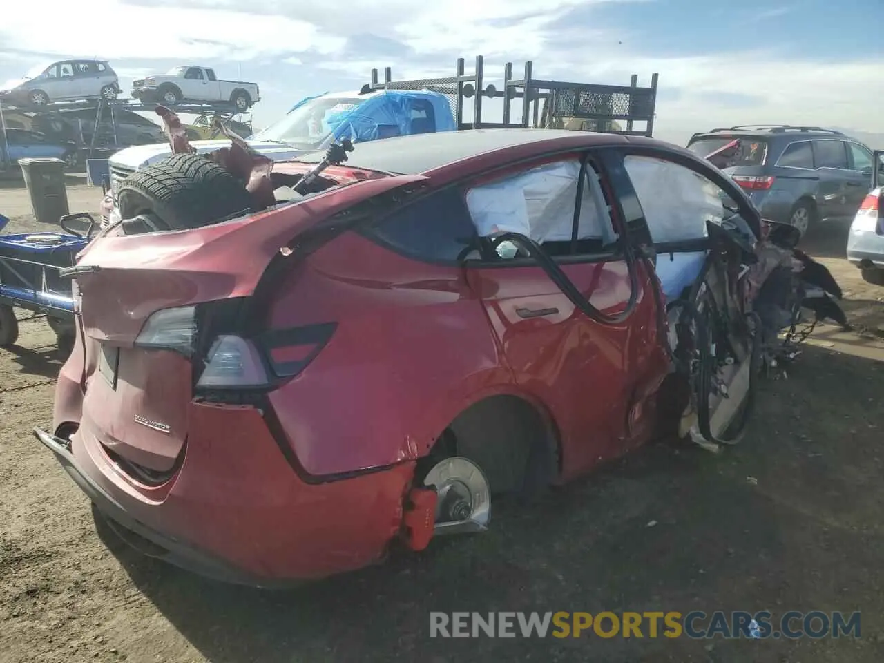3 Photograph of a damaged car 5YJYGDEF6LF009729 TESLA MODEL Y 2020