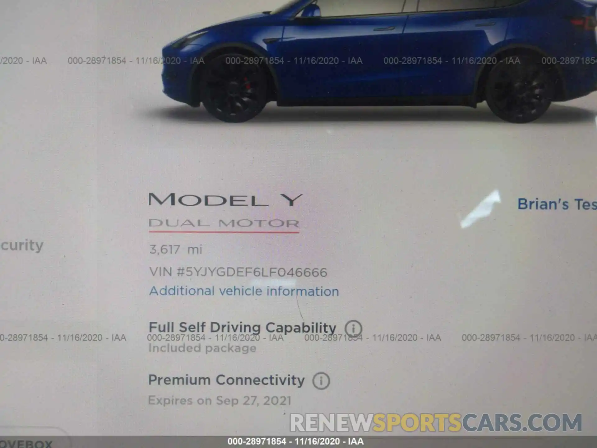 7 Photograph of a damaged car 5YJYGDEF6LF046666 TESLA MODEL Y 2020