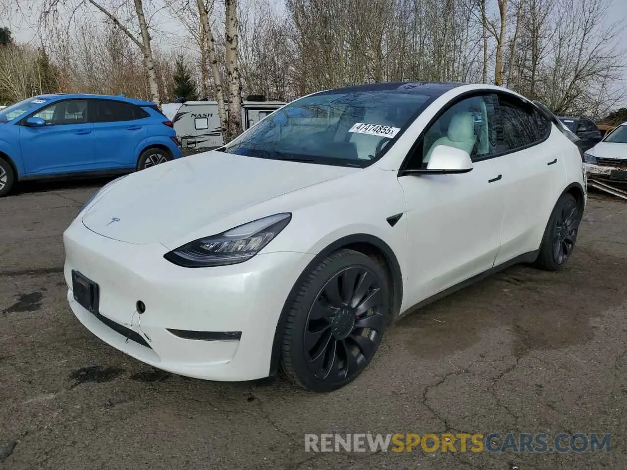 1 Photograph of a damaged car 5YJYGDEF6LF051768 TESLA MODEL Y 2020