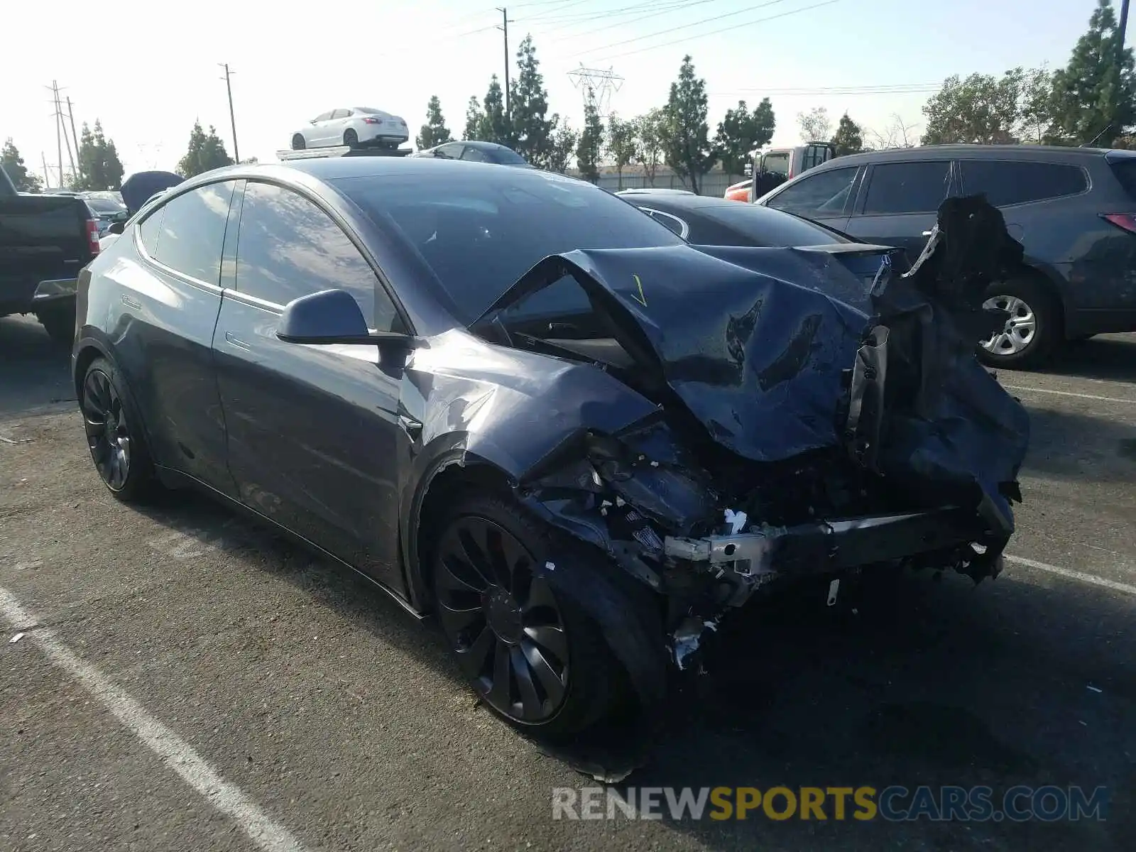 1 Photograph of a damaged car 5YJYGDEF7LF003311 TESLA MODEL Y 2020