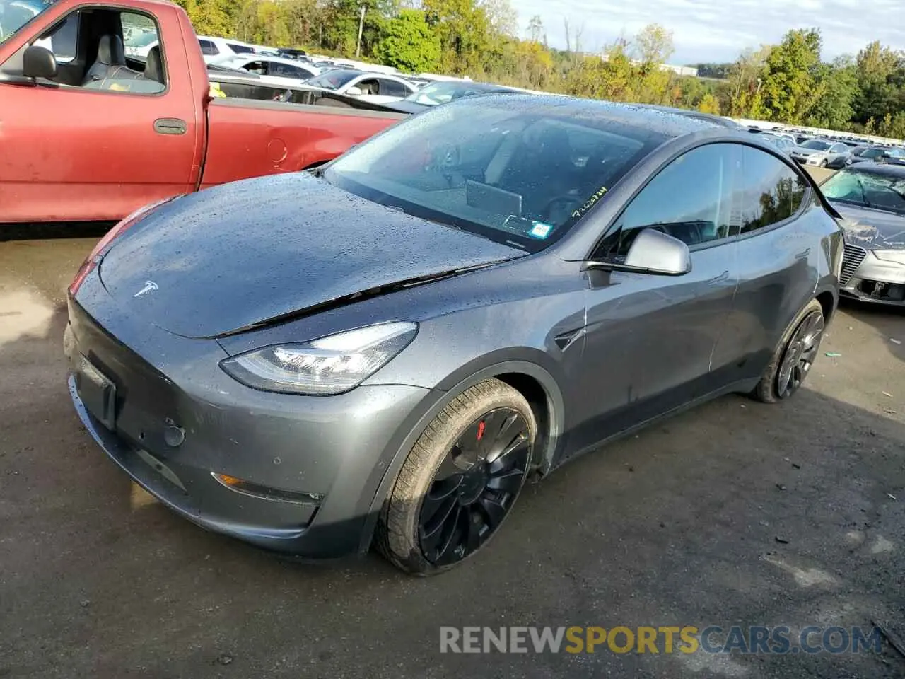 1 Photograph of a damaged car 5YJYGDEF7LF014003 TESLA MODEL Y 2020