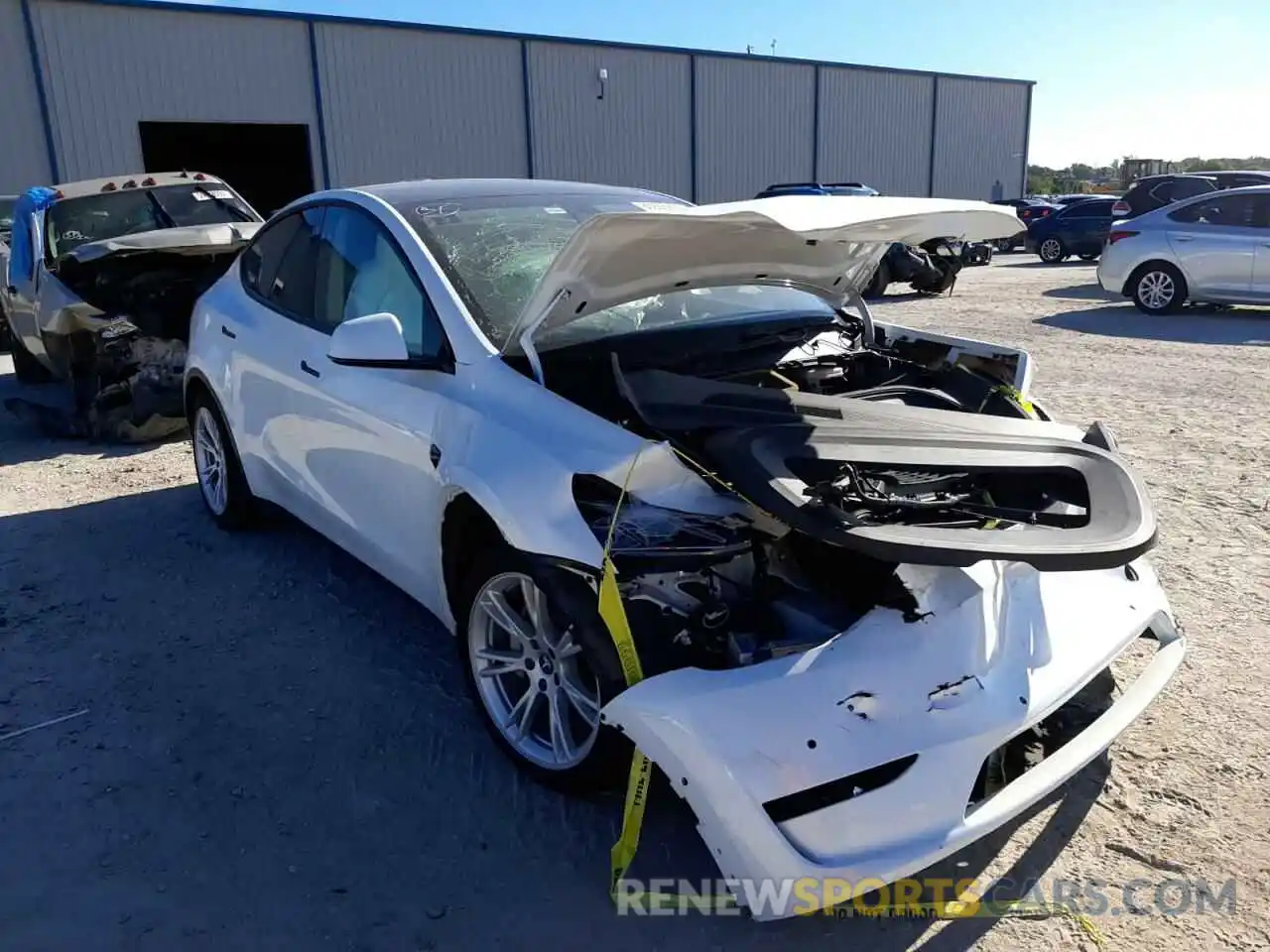 1 Photograph of a damaged car 5YJYGDEF7LF018892 TESLA MODEL Y 2020