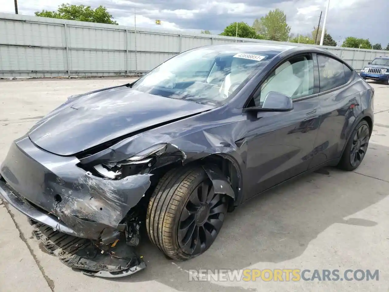 2 Photograph of a damaged car 5YJYGDEF7LF053562 TESLA MODEL Y 2020