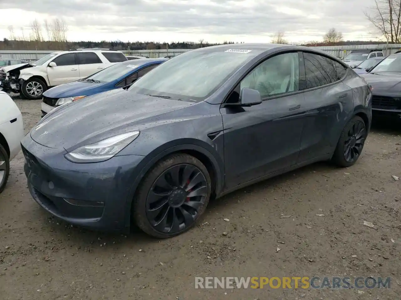 1 Photograph of a damaged car 5YJYGDEF7LF057353 TESLA MODEL Y 2020