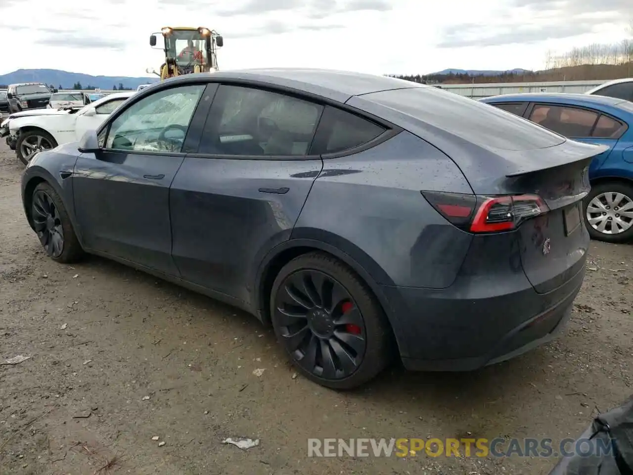 2 Photograph of a damaged car 5YJYGDEF7LF057353 TESLA MODEL Y 2020