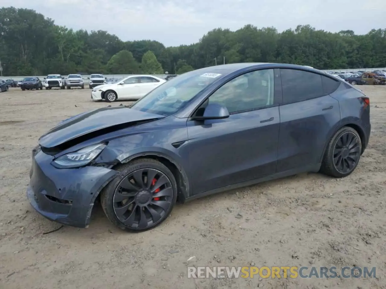 1 Photograph of a damaged car 5YJYGDEF8LF001406 TESLA MODEL Y 2020