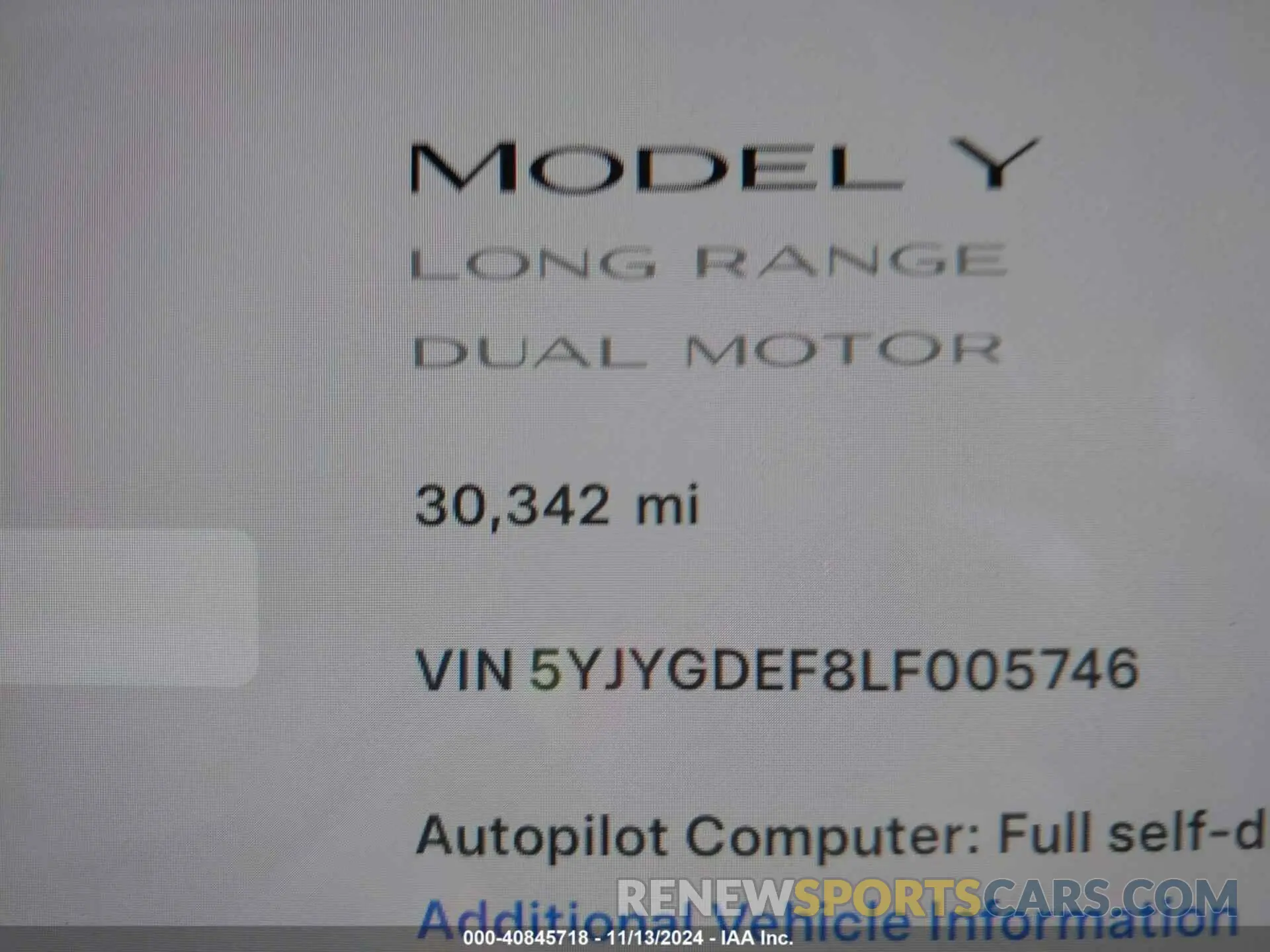 14 Photograph of a damaged car 5YJYGDEF8LF005746 TESLA MODEL Y 2020