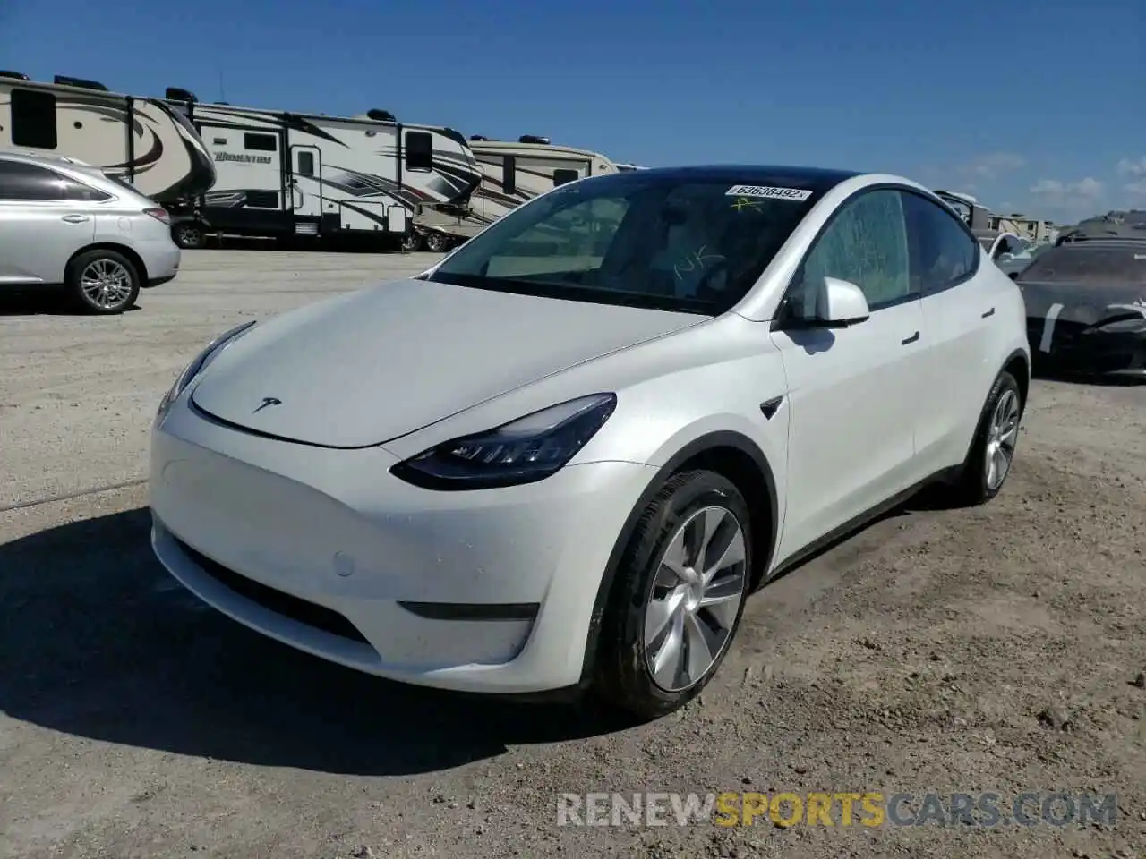 2 Photograph of a damaged car 5YJYGDEF8LF018304 TESLA MODEL Y 2020