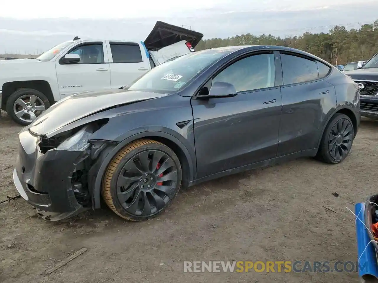 1 Photograph of a damaged car 5YJYGDEF8LF051741 TESLA MODEL Y 2020