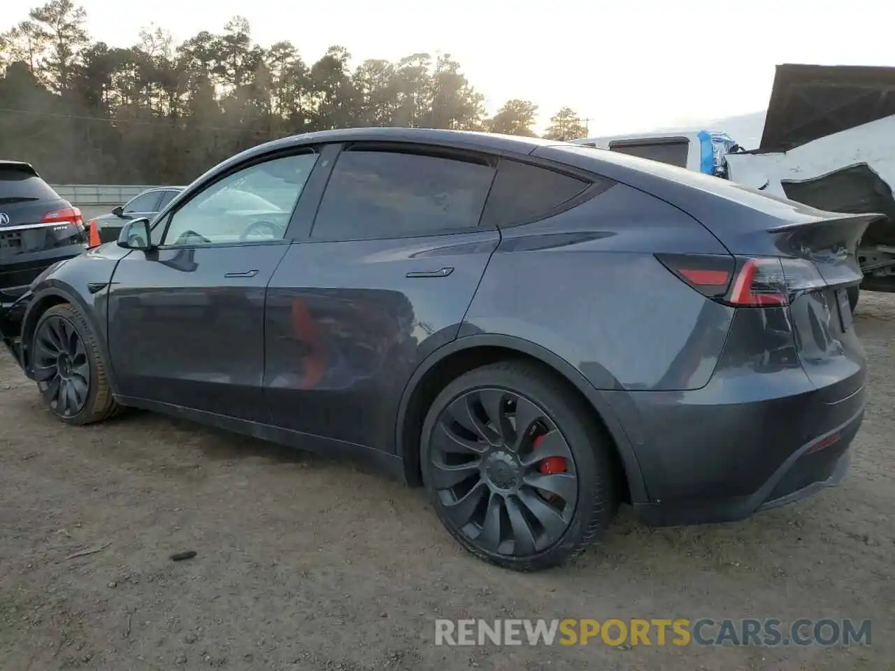 2 Photograph of a damaged car 5YJYGDEF8LF051741 TESLA MODEL Y 2020