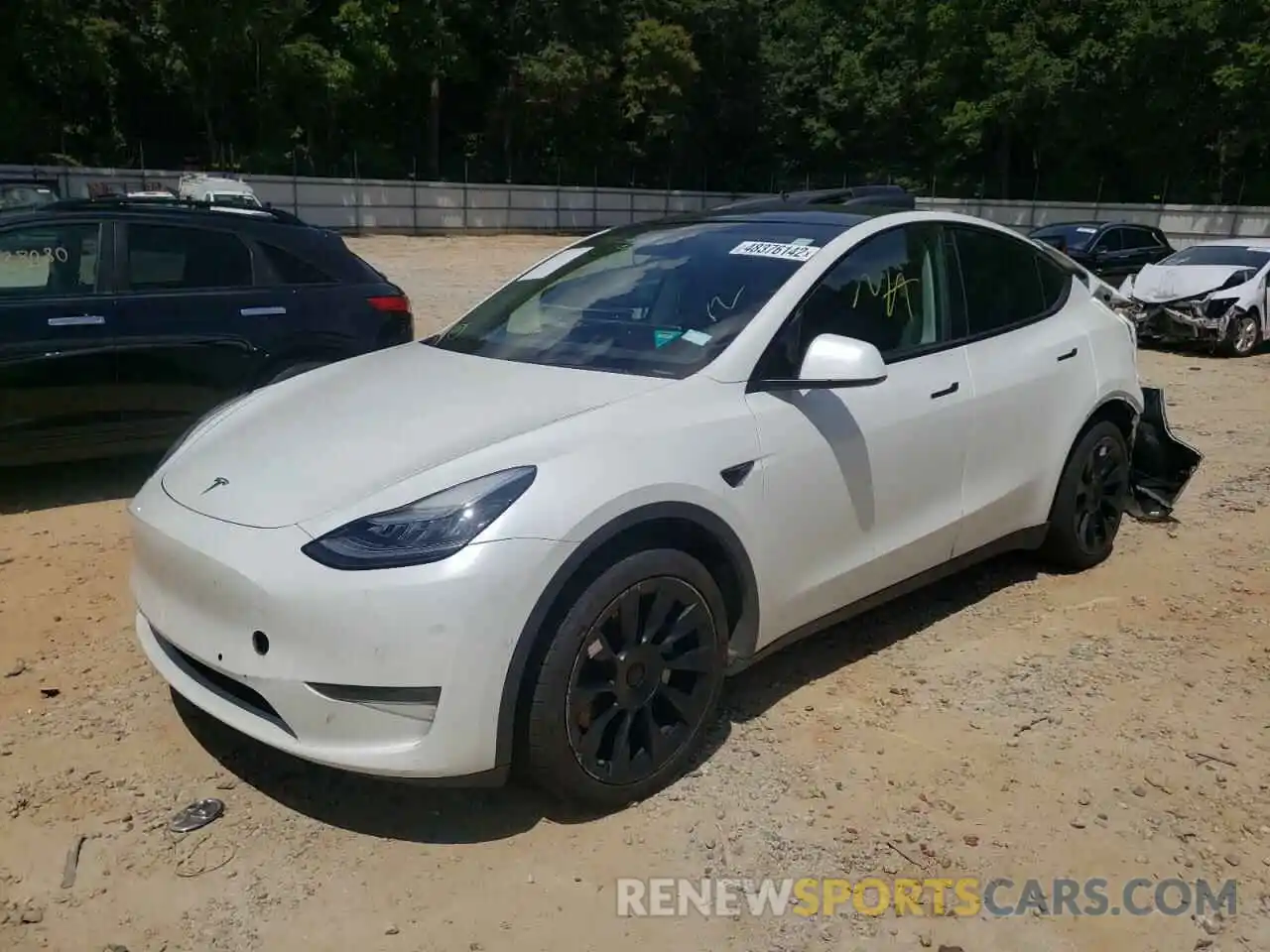 2 Photograph of a damaged car 5YJYGDEF9LF003018 TESLA MODEL Y 2020