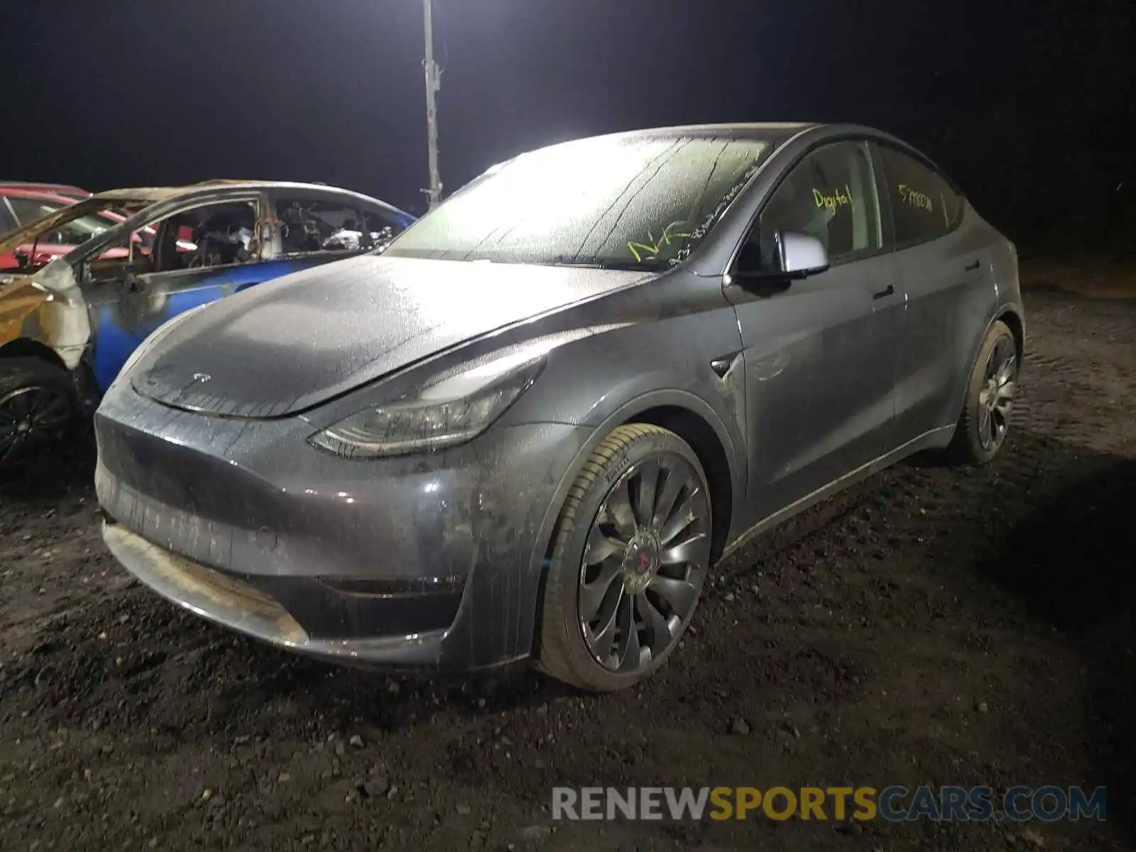 2 Photograph of a damaged car 5YJYGDEF9LF011278 TESLA MODEL Y 2020