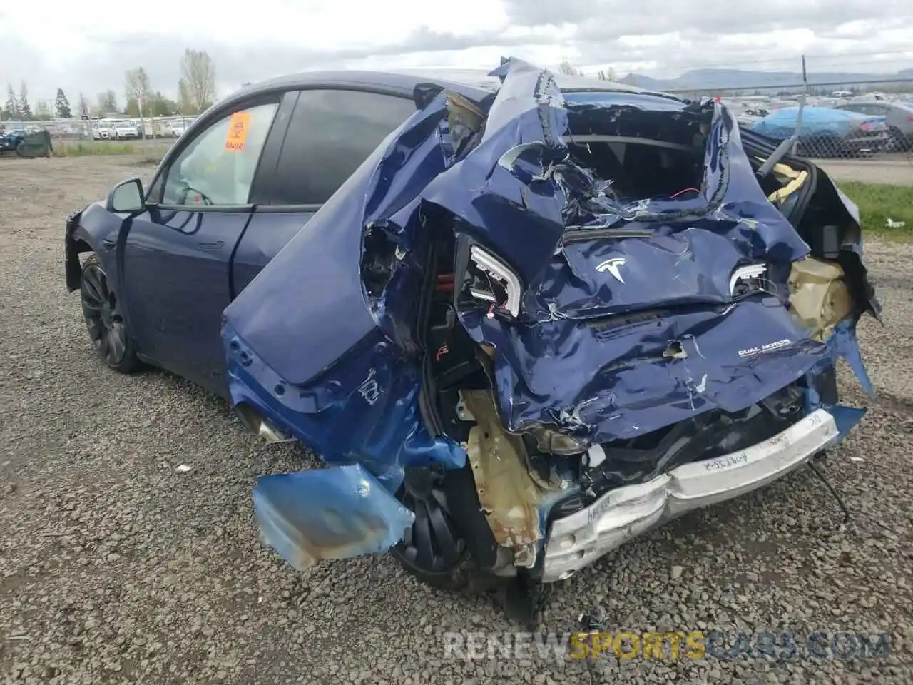 3 Photograph of a damaged car 5YJYGDEF9LF014052 TESLA MODEL Y 2020