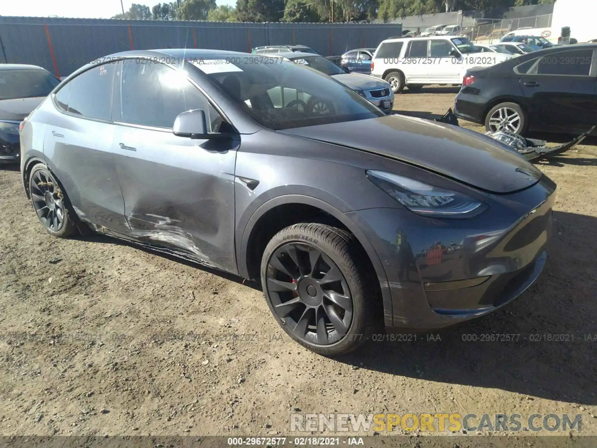 1 Photograph of a damaged car 5YJYGDEFXLF000614 TESLA MODEL Y 2020