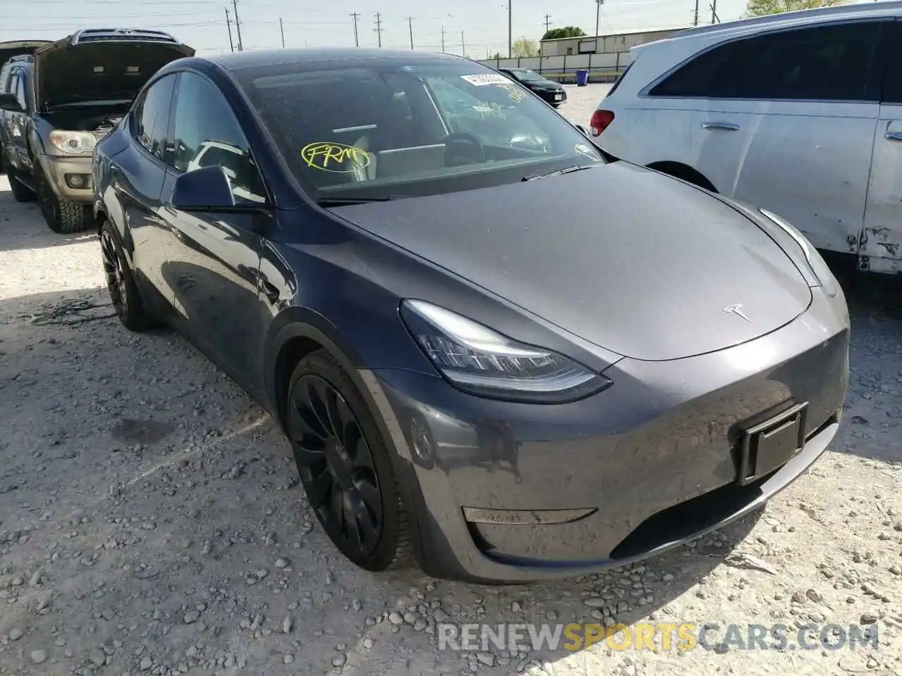 1 Photograph of a damaged car 5YJYGDEFXLF000872 TESLA MODEL Y 2020