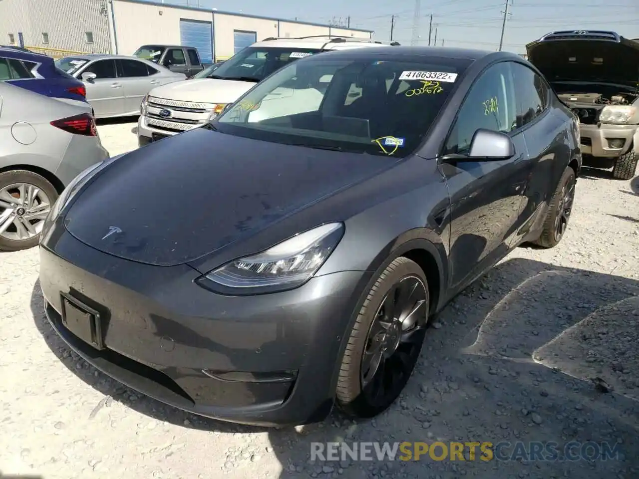 2 Photograph of a damaged car 5YJYGDEFXLF000872 TESLA MODEL Y 2020