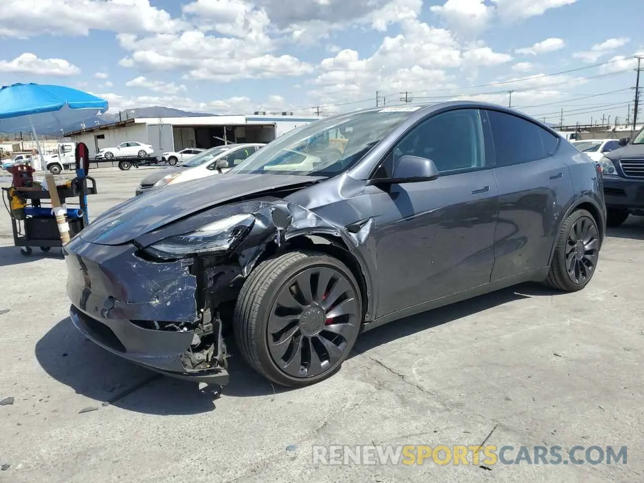 1 Photograph of a damaged car 5YJYGDEFXLF022578 TESLA MODEL Y 2020