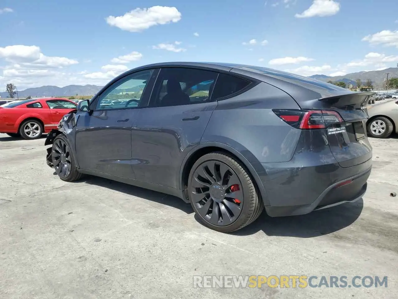 2 Photograph of a damaged car 5YJYGDEFXLF022578 TESLA MODEL Y 2020