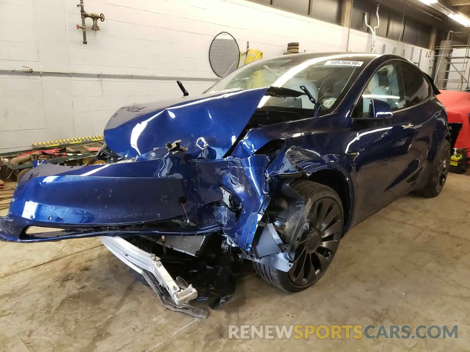 2 Photograph of a damaged car 5YJYGDEFXLF037839 TESLA MODEL Y 2020