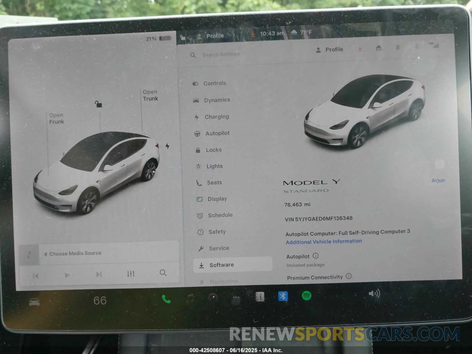 7 Photograph of a damaged car 5YJYGAED6MF136348 TESLA MODEL Y 2021