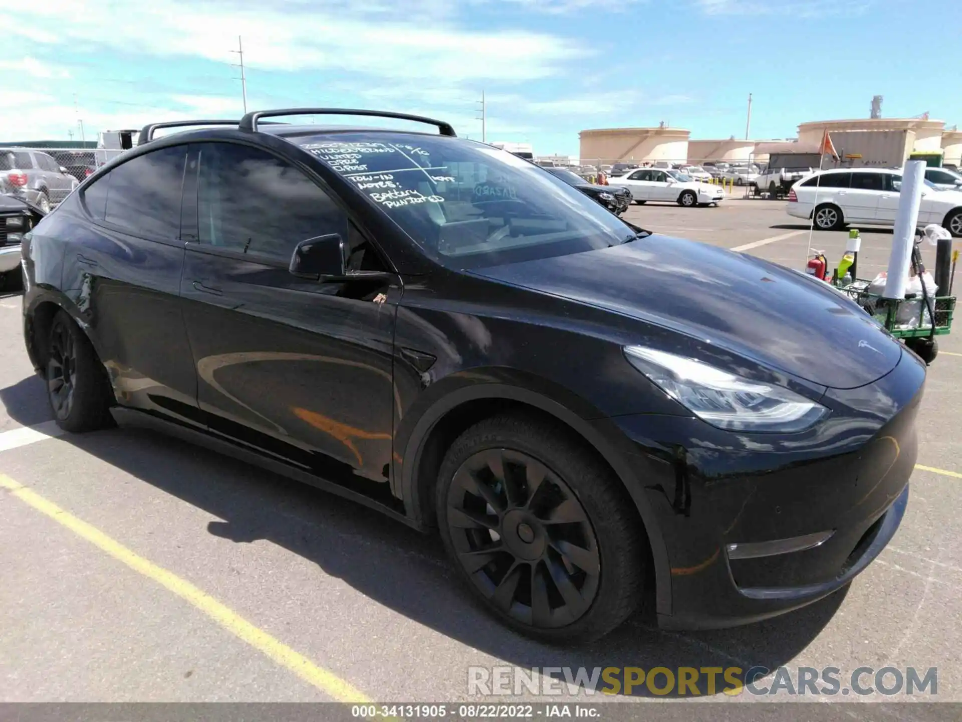 1 Photograph of a damaged car 5YJYGAED8MF173532 TESLA MODEL Y 2021