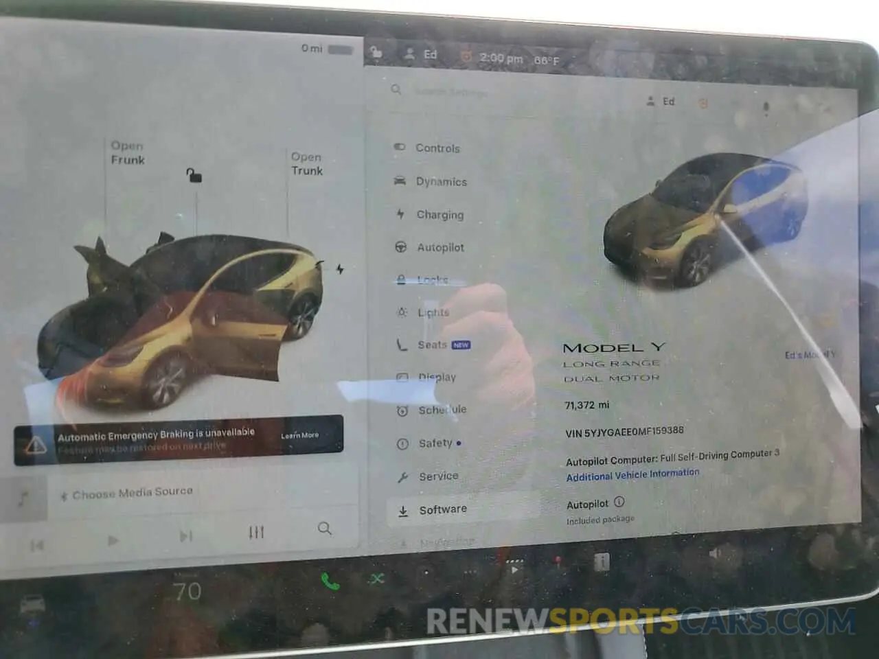 9 Photograph of a damaged car 5YJYGAEE0MF159388 TESLA MODEL Y 2021