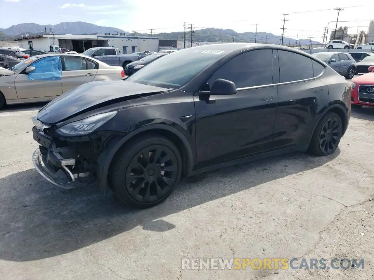 1 Photograph of a damaged car 5YJYGAEE0MF203308 TESLA MODEL Y 2021