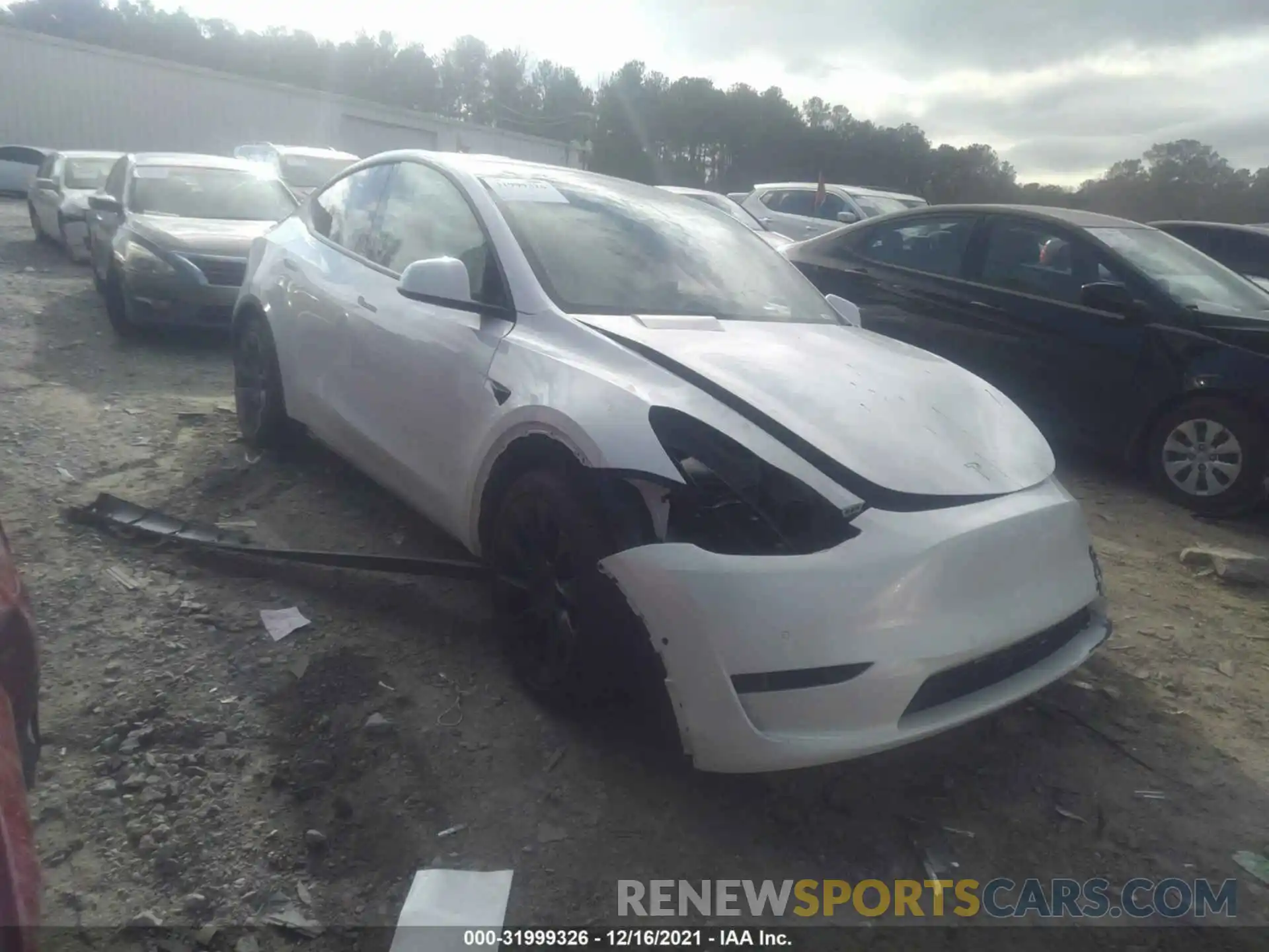 1 Photograph of a damaged car 5YJYGAEE0MF261208 TESLA MODEL Y 2021