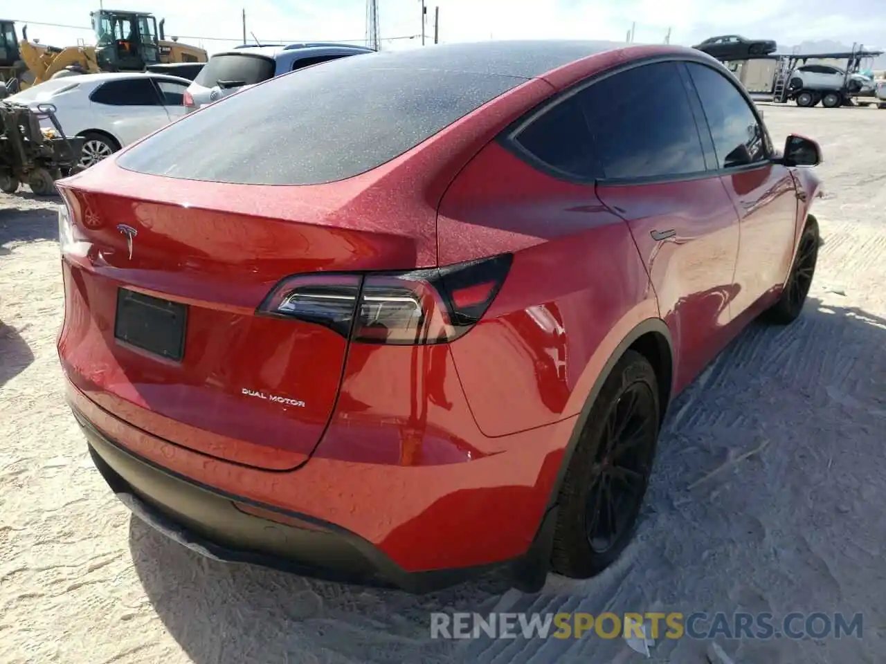 4 Photograph of a damaged car 5YJYGAEE1MF245177 TESLA MODEL Y 2021