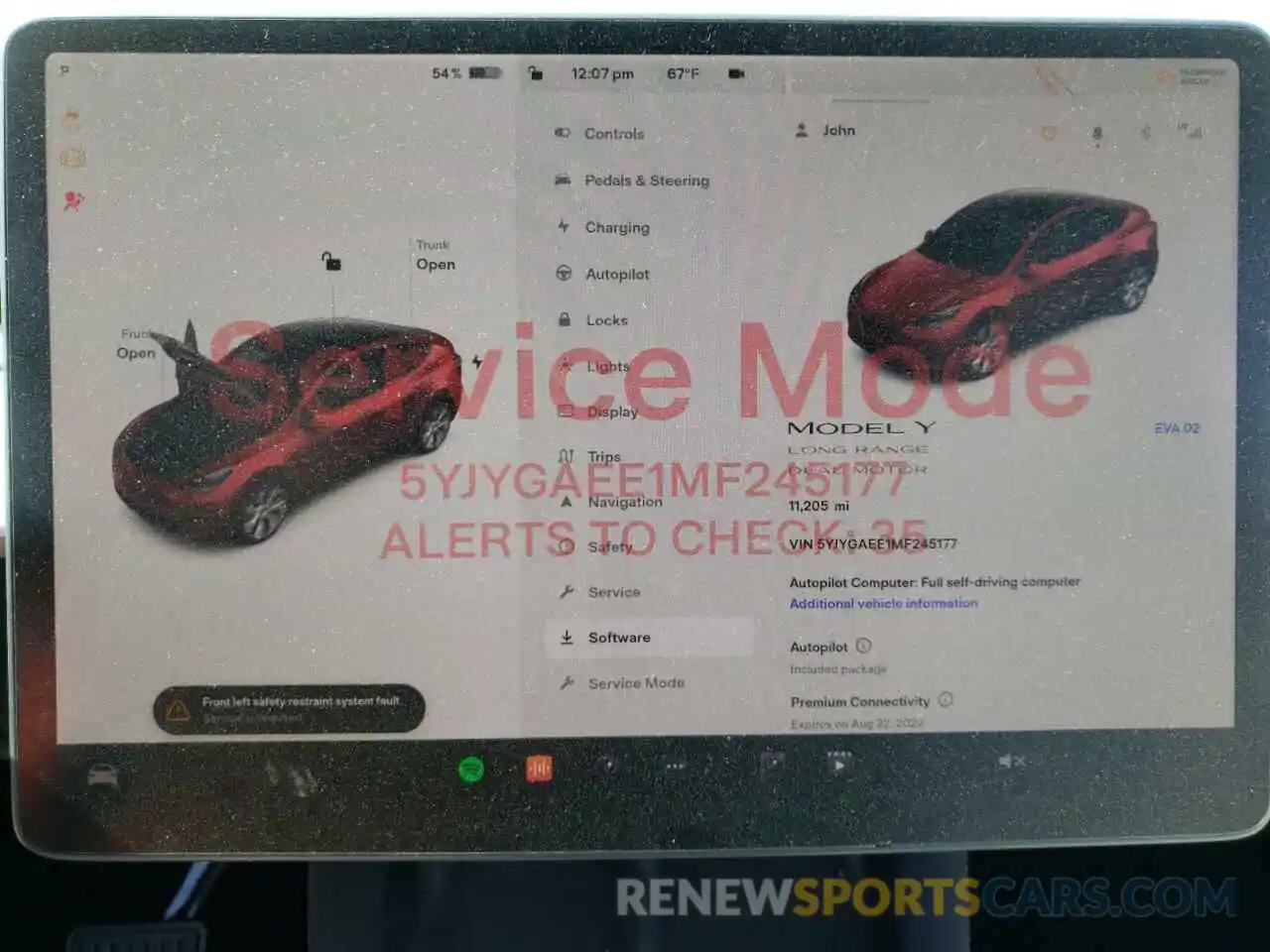 8 Photograph of a damaged car 5YJYGAEE1MF245177 TESLA MODEL Y 2021